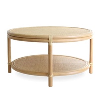 Table basse moderne en rotin de haute qualité avec dessus en verre, OEM, variété de choix, rotin fabriqué à la main, bonne fabrication, fabriqué au Vietnam