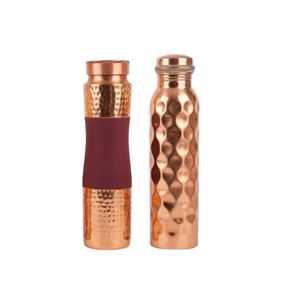 Antique Finished Pure Copper Water <b>Bottle</b> and Two Tumblers Set <b>Vintage</b> Hammered Design Health Benefits Water <b>Bottle</b> For Gifting - Product Image 4