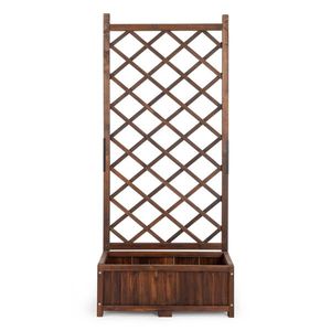 67 Inch Height Outdoor Garden Flower Standing Planter Box Lattice Panels Wood Raised Garden Bed Trellis Flower Pots Planters - Product Image 4