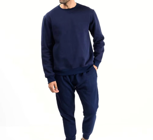 Ensemble de survêtement décontracté pour homme en coton 100% personnalisé OEM avec fonction de séchage rapide pour le jogging hivernal - Product Image 3