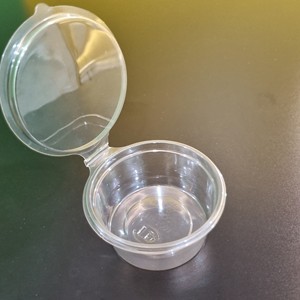 Factory Modern style Disposable to Go <b>Sauce</b> Container PET Plastic <b>Sauce</b> Cups 2oz with Hinged Lid Restaurant Takeaway Best Price - Product Image 2