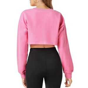 Wholesale Female Custom Cute Pink Ladies Crop <b>Top</b> <b>Women's</b> Hoodies & Sweatshirts 2026 - Product Image 6