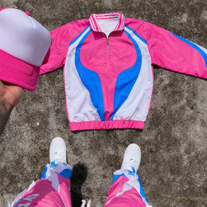 Ensemble Survêtement Homme 2026 en Nylon avec Logo Personnalisé, Deux Pièces Coupe-Vent, Pantalon de Survêtement en Polyester pour l'Automne - Product Image 1