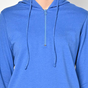 Conjunto Deportivo de 2 Piezas para Mujer, Talla Grande, Liso, para Gimnasio, Sudadera Corta con Capucha y Pantalones Deportivos, Top Corto, 100% Algodón Felpa - Product Image 4