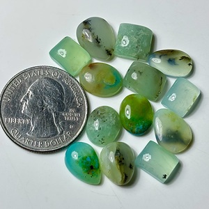 Cabujones de ópalo peruano lisos con base plana, piedras preciosas sueltas de formas variadas para la fabricación de joyas. - Product Image 2