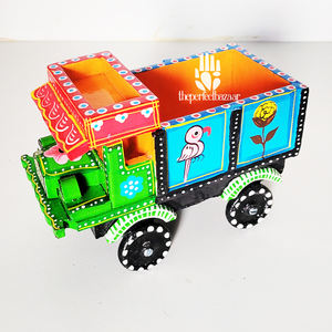 รถบรรทุกไม้เพ้นท์ลายด้วยมือ ผลิตในอินเดีย สินค้าแฟชั่นในกลุ่มงานหัตถกรรม - Product Image 2