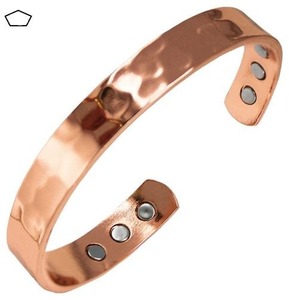 Pulsera de Cobre Sólido Hecha a Mano, Brazalete Abierto Ajustable, Estilo Vintage, Joyería para Hombre y Mujer - Product Image 1