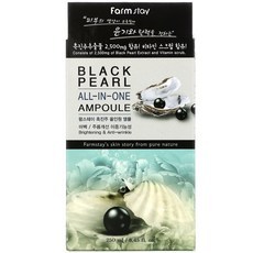 Farmstay All-In-One Ampoule 8.45f Black Pearl 250ml Crema Viso Sbiancante 1+1 Sconto Confezione in Scatola - Product Image 1