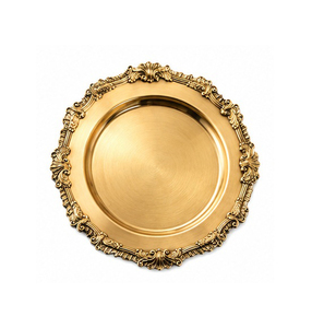 Assiette décorative ronde vintage en métal poli, couleur unie, design artisanal, idéale pour les cadeaux (vente en gros) - Product Image 6