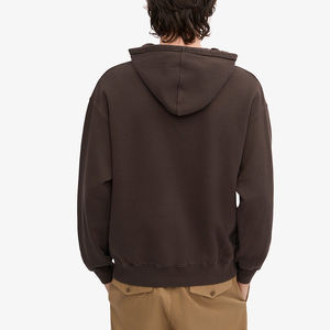 Sudadera con capucha unisex de algodón grueso, con logo personalizado, estilo oversize, para hombre y mujer, de alta calidad, al por mayor. - Product Image 4