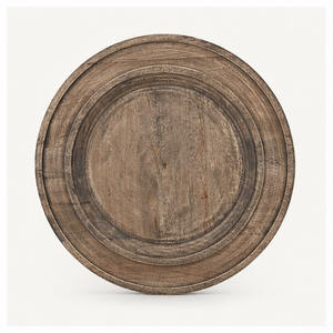 Assiettes rondes en bois de manguier, fabrication artisanale, style rustique, pour la décoration de table de mariage, fournitures pour événements et fêtes, fourniture directe usine - Product Image 1