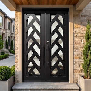 Royal Luxury Wrought Iron Main Gate Modern Design Rust-Resistant Coating Easy Install <b>Swing</b>-Opening Style Outdoor Use - Product Image 2