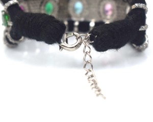 Pulsera de Macramé Negra Clásica con Baño de Rodio y Circonitas Americanas, Hecha a Mano por Sameer Art Craft |   Certificado por IGI, 60g de Lujo - Product Image 2
