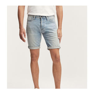 Shorts en jean délavé doux pour hommes, confortables et extensibles, style moderne d'été, décontractés et déchirés - Product Image 3