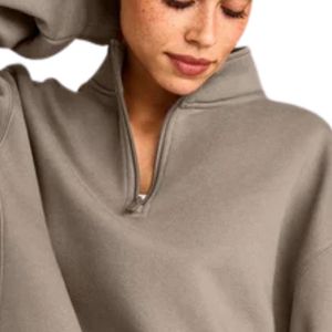 Womens Modern Sweatshirt Oversized Pullover <b>Long</b> <b>Sleeve</b> Crew Neck Soft Fleece Warm Casual <b>Top</b> Stylish Streetwear for Daily Wear - Product Image 3