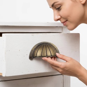 Tiradores de cajón acanalados industriales de hierro fundido para apartamentos, salas de estar, comedores, armarios, cómodas, cocinas y dormitorios - Product Image 4