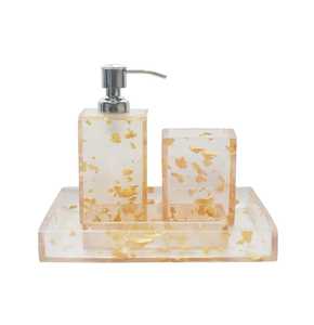 ชุดอุปกรณ์ห้องน้ำเรซิ่นทำมือสุดหรู เป็นมิตรกับสิ่งแวดล้อม สำหรับตกแต่งบ้านและโรงแรม ดีไซน์ทันสมัย - Product Image 3