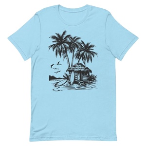 T-shirt à col rond en coton durable pour hommes Tissu tricoté doux avec col classique Manches courtes Motif imprimé Tenue décontractée d'été - Product Image 2