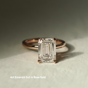 D Color VVS <b>Emerald</b> Cut Moissanite Solitaire 14K Gold IGI Certified 4 Prong Setting Classic Engagement Wedding <b>Ring</b> Women - Product Image 1