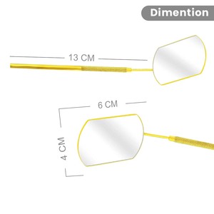 Espejo de Extensión de Pestañas con Forma Cuadrada, Dorado y Colorido, de Acero Inoxidable, Portátil, de la Marca Bahasa Pro - Product Image 3