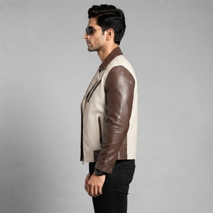 Chaqueta de Cuero Casual para Hombre, Nueva Colección 2026, Logotipo Personalizado, Diseño de Marca, Venta al Por Mayor, Tallas Grandes, Servicio OEM - Product Image 3