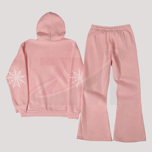 Conjunto de Sudadera con Capucha y Pantalones con Estampado de Esqueleto Rosa para Influencers, Chándal Unisex de Manga Larga con Cordón y Cintura Elástica, Venta al por Mayor - Product Image 2