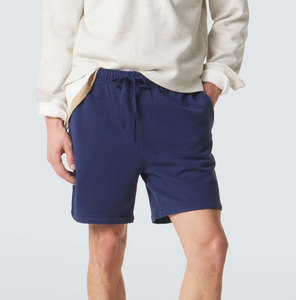 Pantalones Cortos Bermuda de Algodón para Hombre, Talla Grande, Color Sólido, con Cordón, Casuales, Tejidos, de Cintura Media - Product Image 5