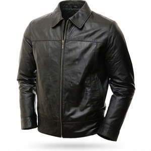 Blousons d'hiver personnalisés pour hommes en cuir, tissu imperméable, style tendance, nouvelle veste en cuir pour hommes en vente - Product Image 1