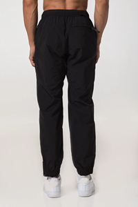 Survêtement décontracté pour homme en coton noir anti-plis, avec fermeture éclair, taille élastique, respirant, poids moyen, idéal pour l'automne - Product Image 4
