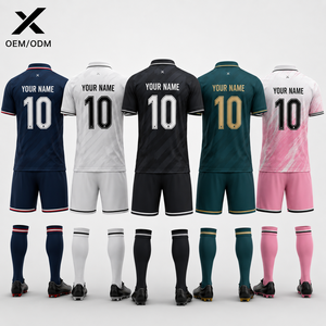Tenues de football X Men, ensemble polo à manches courtes avec short et chaussettes, toutes saisons, polyester à séchage rapide, vêtements de sport OEM/ODM - Product Image 2