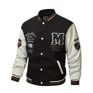 Best Selling Stylish OEM Service Men's Canvas Custom Winter Wear With Front Logo New Arrival College Baseball Letterman Jackets - Product Image 1