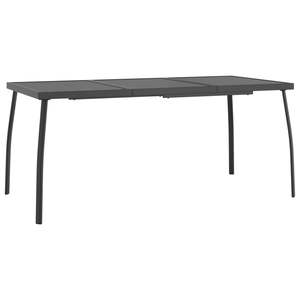 Juego de comedor de patio de 7 piezas de malla metálica antracita para entornos de jardín - Product Image 6