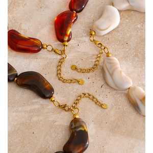 Collar de Cuentas de Resina Ecológico Hecho a Mano, Forma Personalizada, Joyería Multicolor, Artesanía Navideña con Tema de Ángel, NOUSHAD - Product Image 5