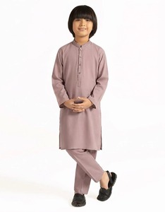 Boys Traditional High-quality Cotton Embroidery Work Regular Fit Regular Length India Pakistan Style Wedding Party All Seasons - Product Image 3