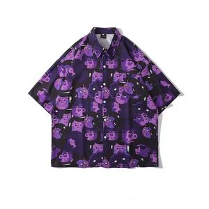 เสื้อยืดฮาวายลายอโลฮ่าสำหรับผู้ชาย คอลเลคชั่นฤดูร้อนปี 2026 ขายส่ง 10 แบบ ดีไซน์วินเทจ สวมใส่สบาย ระบายอากาศได้ดี แขนสั้น ติดกระดุมหน้า - Product Image 2