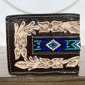 Cartera plegable con cuentas de cuero para hombre, billetera plegable de cuero con bloqueo RFID de cuero de vaca, estilo de compra a granel multiusos - Product Image 5