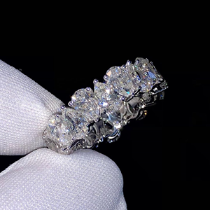 Anillo Infantil de Moissanita con Corte Radiante de 50 Puntas, Joyería Original en Oro Rosa con Rodio Negro, Iced Jewelz, Gran Venta - Product Image 1