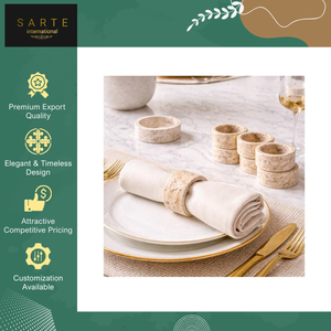 Anneaux de serviette en marbre élégants, écologiques et de haute qualité à prix compétitif, options personnalisables pour les mariages et les dîners modernes - Product Image 3