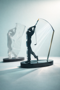 Factory Direct Custom Transparent Acrylic Laser <b>Engraved</b> Durable Golf <b>Trophy</b> Nautical Theme Sports Award for Business Gifts - Product Image 4