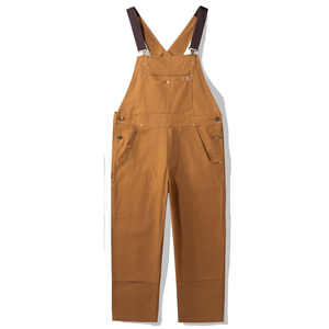 Salopette en jean personnalisée, style vintage délavé, décontractée, streetwear, utilitaire, durable, pour homme, vente en gros - Product Image 1