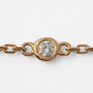 Collier chaîne en or massif 14 carats avec diamant de laboratoire de 2,85 carats, style délicat, bijou élégant, cadeau pour son anniversaire - Product Image 3