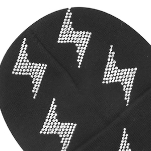 Gorro de punto personalizado estilo streetwear de EE. UU., negro y rojo, para invierno, de alta calidad, con logo, elegante, unisex. - Product Image 3