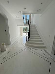 Mármol Blanco Natural Indio con Manchas, Pulido, Cortado a Medida, Ecológico, Impermeable, Diseño Moderno, para Pisos de Baños y Cocinas - Product Image 2