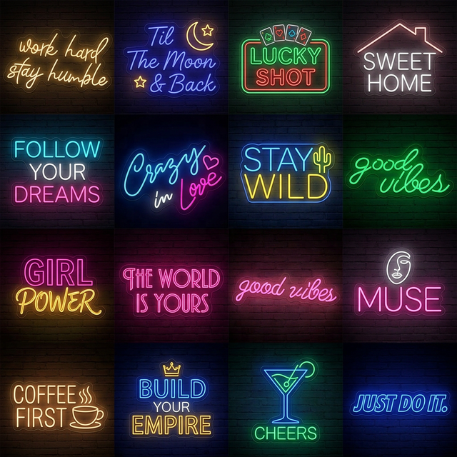 Custom Acrylic LED Neon Sign Name Logo IP65 Rated Wholesale for Party Wedding Business Shop Room Decoration