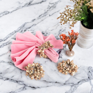 Servilletero de Metal hecho a mano indio Tiger Cowrie Shell Design para restaurante Hogar Cocina Mesa Comedor Fiesta - Product Image 2