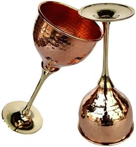 Verre à vin design en laiton plaqué et perforé pour la décoration de la maison, des restaurants et des hôtels - Product Image 4