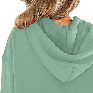 Sudadera con Capucha Lisa para Mujer, Precio Económico al por Mayor, Logotipo Personalizado, Tallas Grandes Disponibles - Product Image 4