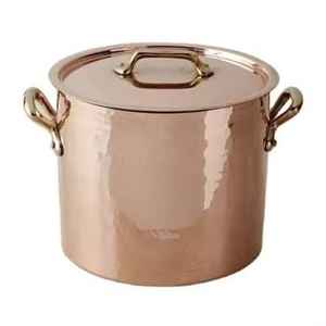 Olla de Cobre para Servir con Tapa de Acero Inoxidable y Asas Dobles, Apta para Lavavajillas y Horno, Ecológica - Product Image 6