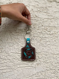 Porte-clés en cuir taillé sculpté à la main Porte-clés en cuir de forme exotique mignon Accessoires en cuir taillé Porte-clés mignons pour unisexe - Product Image 3