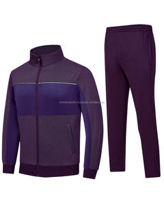 Livraison rapide, ensemble de survêtements personnalisés pour hommes, vêtements de sport OEM de 2 pièces, survêtement de gymnastique en coton et polyester, prix d'usine en vrac - Product Image 3